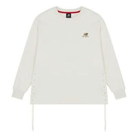 (WMNS) New Balance Lacing Details Long Sleeve Top Asia Sizing 'White' AWT21301-IV