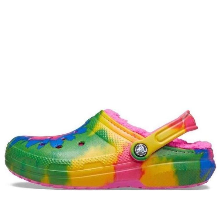 (GS) Crocs Classic Tie-Dye Fuzz Lined Clogs 'Multi-Color' A206341-6RW