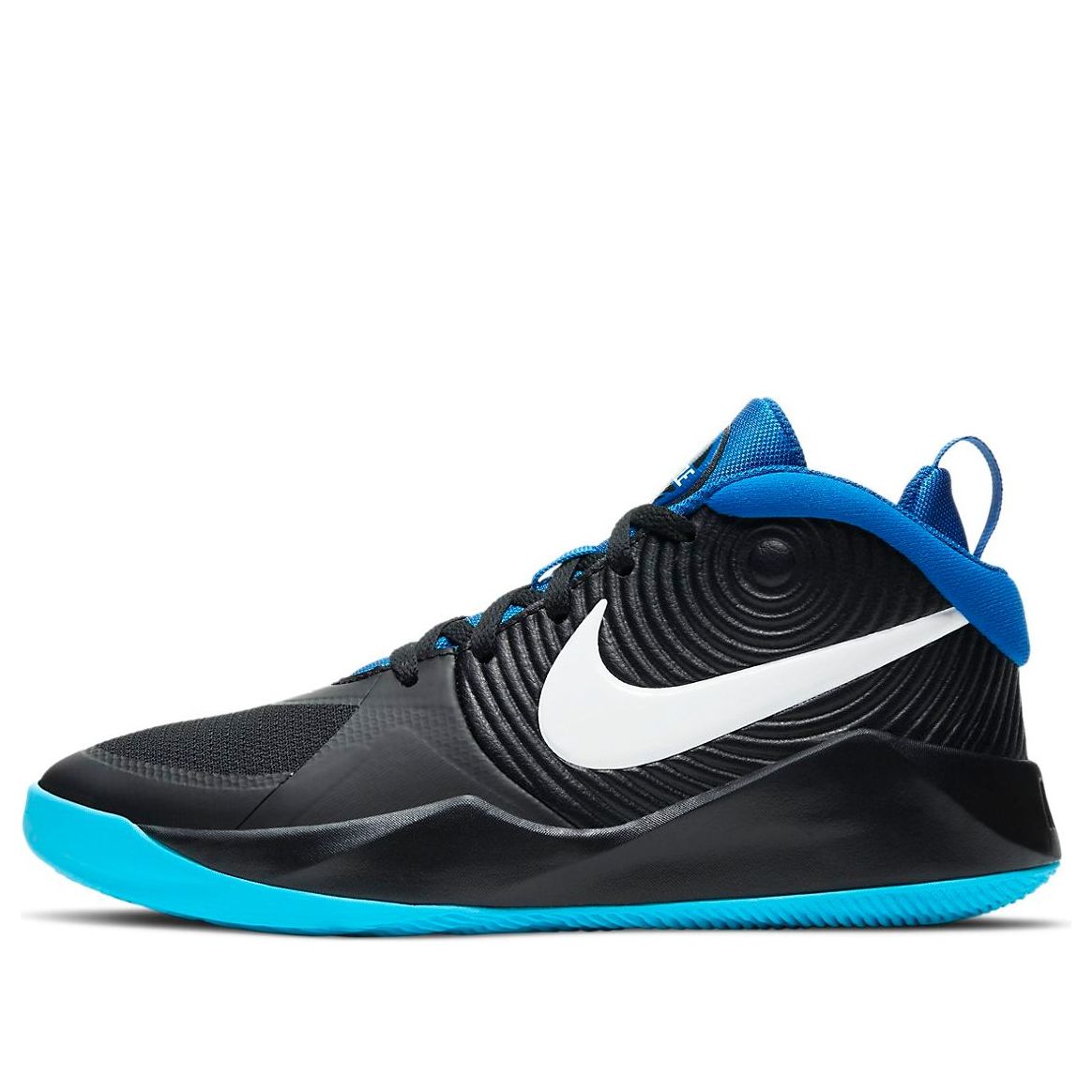 (GS) Nike Team Hustle D 9 'Black White Blue' AQ4224-012