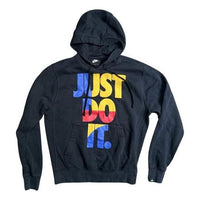 Nike Sportswear Just Do It Logo Fleece Pullover Hoodie 'Black' CU4271-010