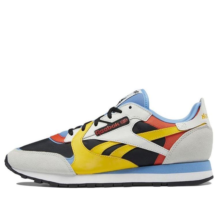 Reebok Classic Leather Retro Wear-resistant Gray Yellow GX2847