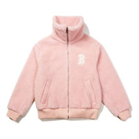 MLB Boston Red Sox lamb's wool lapel Jacket Unisex Pink 31JPF4061-43P