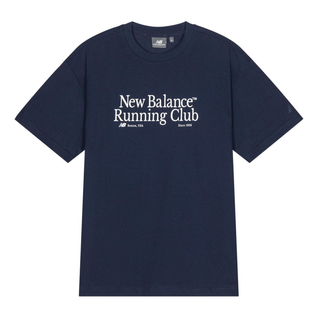 New Balance Running Club Graphic T-shirt Asia Sizing 'Navy' NEE11251-NV