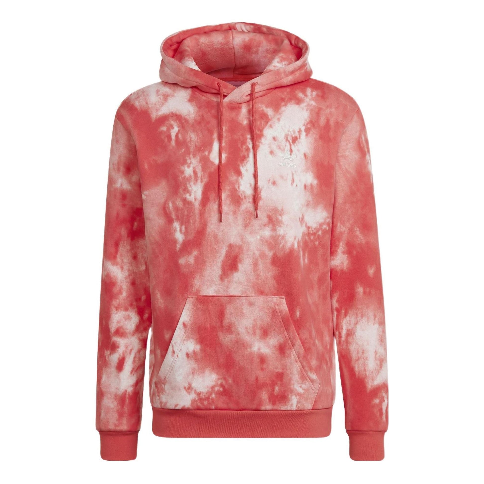 Men's adidas Casual Hooded Tie Dye Red HE9438