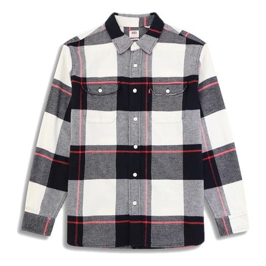 Men's Levis Plaid Pocket Long Sleeves Shirt Colorblock 19587-0139