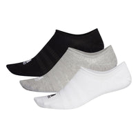 adidas Classic Brand Logo Embroidered Sports Socks 3 Pairs Black / White / Gray DZ9414