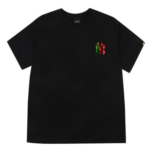 MLB New York Yankees NY Series Multi-Color Alphabet Printing Short Sleeve Unisex Black 31TSR4031-50L