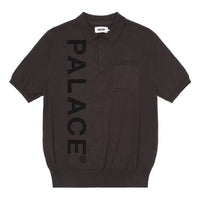 Palace Intarsia Font Polo 'Black' P23KW007