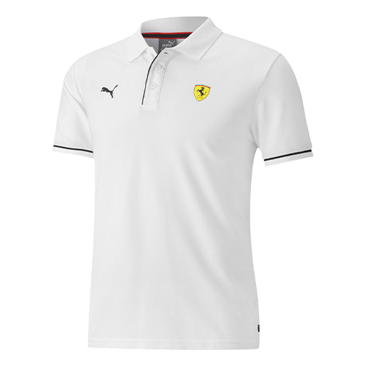 PUMA Logo Printing Solid Color Sports Short Sleeve Polo Shirt White 597953-05