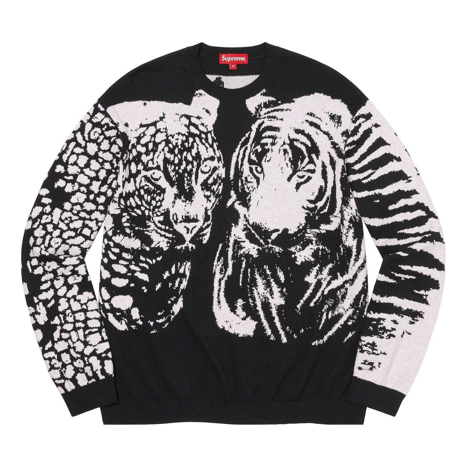 Supreme SS23 Week7 Big Cats Jacquard Sweater 'Black' SUP-SS23-149