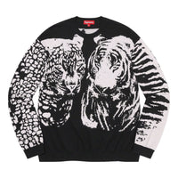 Supreme SS23 Week7 Big Cats Jacquard Sweater 'Black' SUP-SS23-149