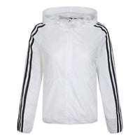 (WMNS) adidas Hooded Windbreaker Jacket White EH3908