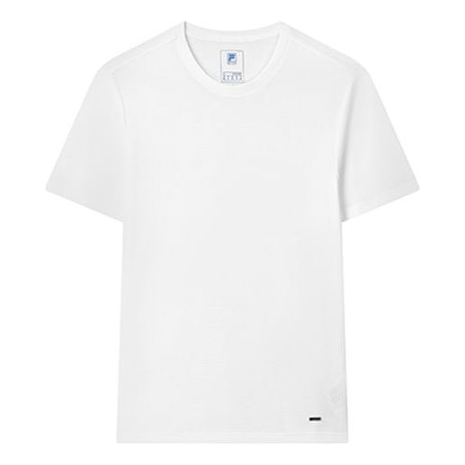 FILA Solid Color Casual Sports Round Neck Short Sleeve White F11M132113F-WT