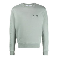 Off-White Logo Crewneck Sweatshirt 'Jadeite/Black' OMBA025R21FLE0025010