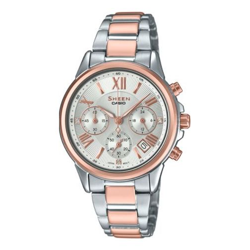 CASIO SHEEN Series Waterproof Calendar Display Exquisite Elegant Watch Pink Analog SHE-5520SPG-7A
