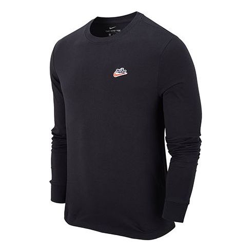Nike Sportswear Heritage Casual Sports Round Neck Long Sleeves Black CZ5141-010