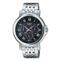 Casio Lineage Analog Steel Strap Watch 'Silver Sapphire Crystal Black' LIN-304D-1AV
