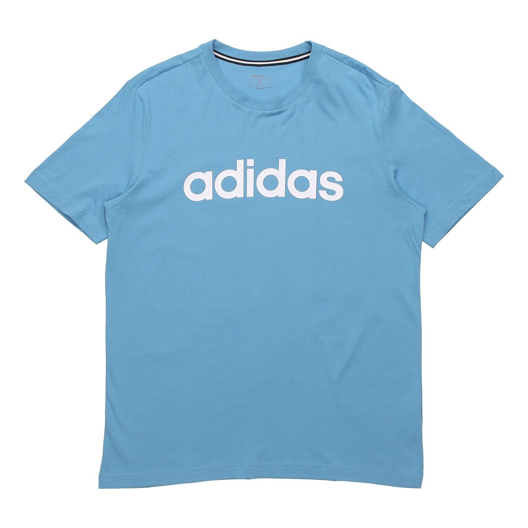 adidas neo Casual Sports Round Neck Short Sleeve Sky Blue GP4892