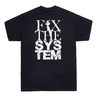 KITH fix the system tee box Logo Short Sleeve Alphabet Unisex Black KH3FIX-100