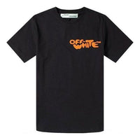 Off-White Logo Printing Short Sleeve Ordinary Version Black OMAA027R191850141019