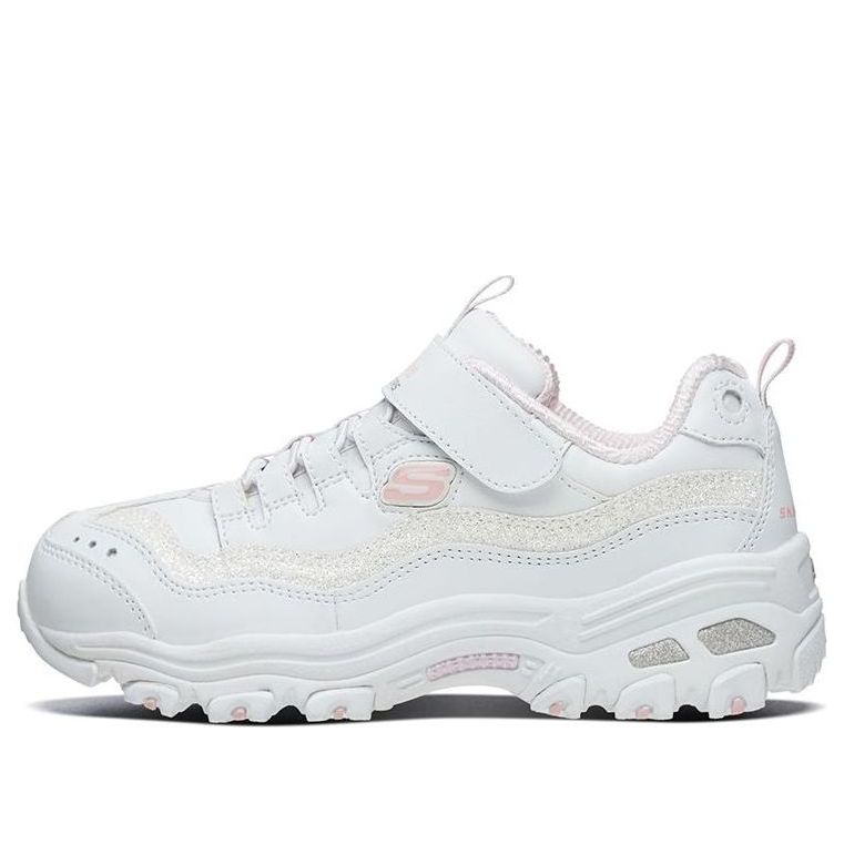 (GS) Skechers DLites 1.0 'White Pink' 664127L-WPK