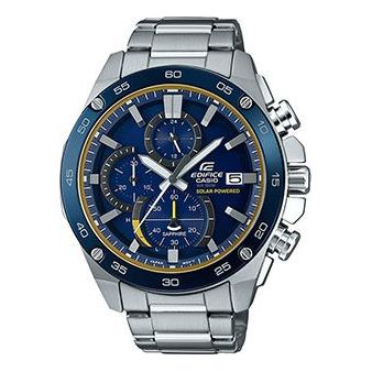 CASIO Waterproof Sapphire Crystal Solar Powered Mens Blue Analog EFS-S500DB-2AVUPR