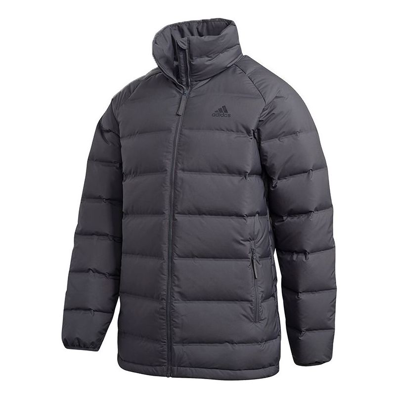 adidas Helionic Stand Collar Stay Warm Casual Sports Down Jacket Gray FT2530