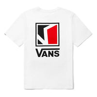 Men's Vans Logo Printing Round Neck Short Sleeve White VN0A4P4GWHT