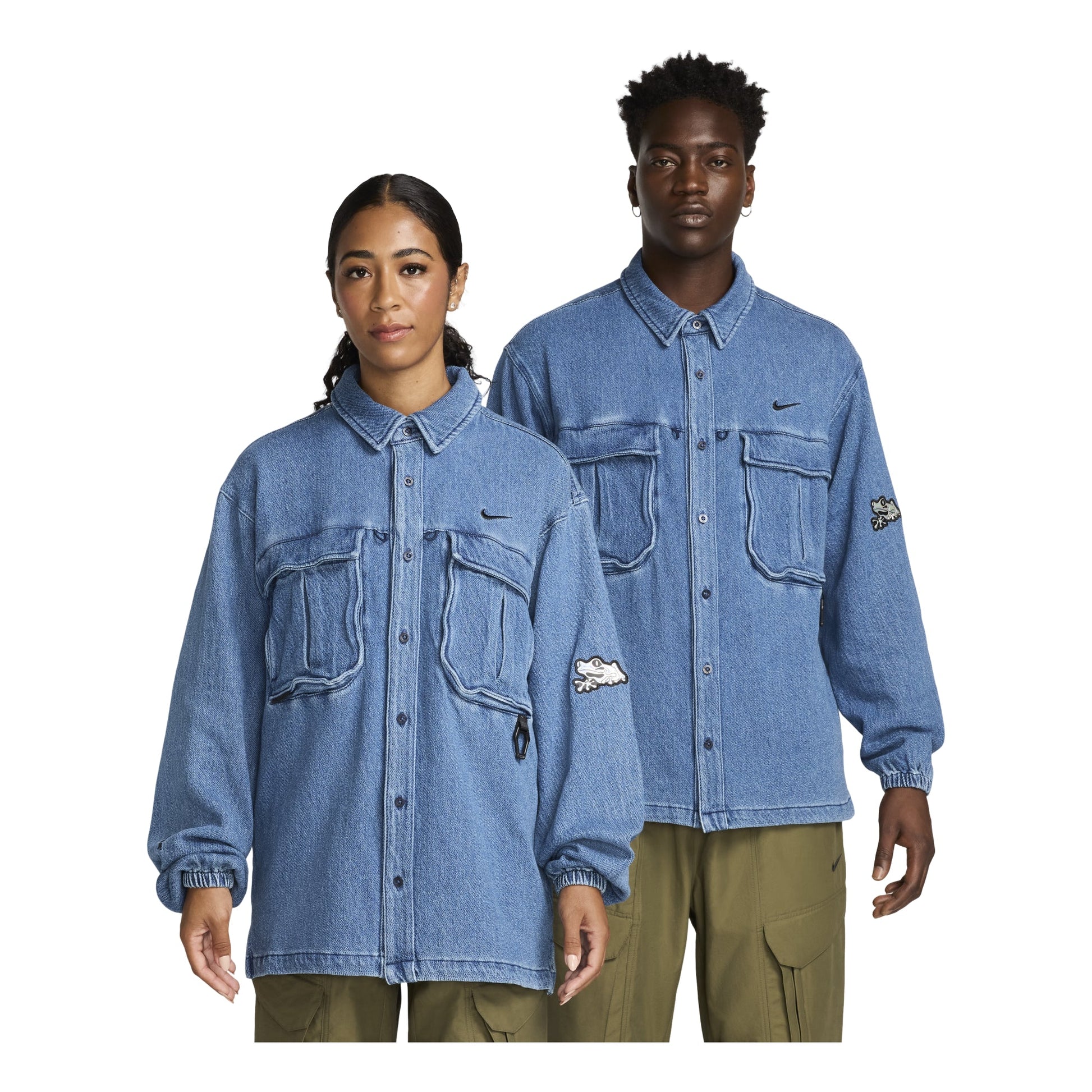 Nike x NOCTA Opal Button Down Denim Shirt Asia Sizing 'Blue Denim' FZ3261-486