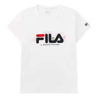 (WMNS) FILA Round Neck Short Sleeve White T-Shirt F61W028117F-WT