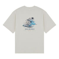 New Balance Graphic Print T-Shirt Asia Sizing 'Grey Blue' AMT22387-CFO