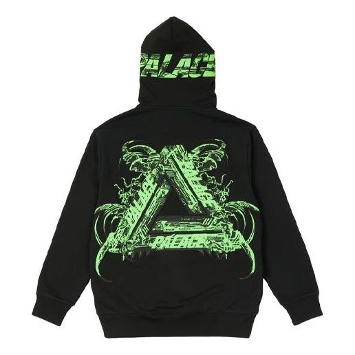 PALACE Tri-me Hood Black Green Triangle Printing Unisex P20CS157