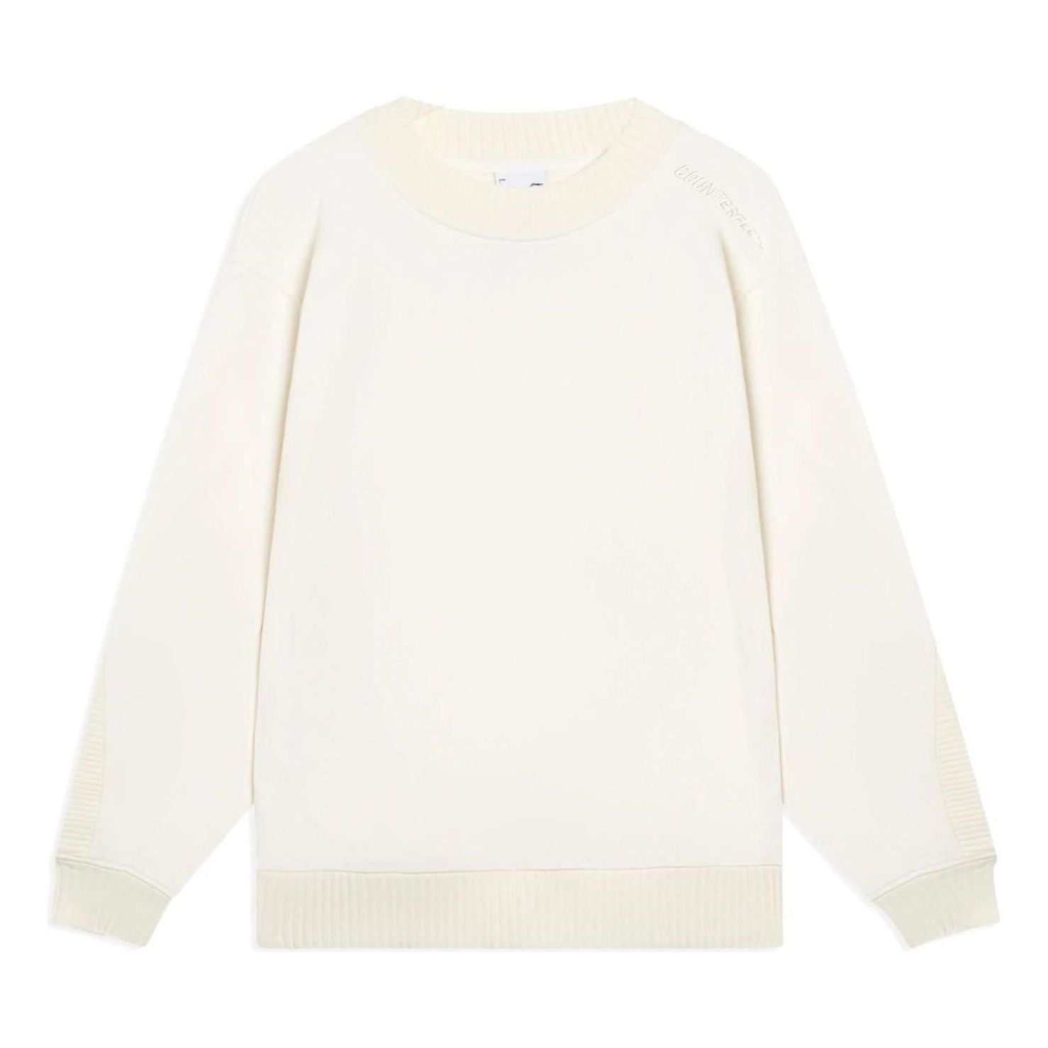 Li-Ning Counterflow Embroidered Logo Sweater 'Creamy White' AWDSI85-1