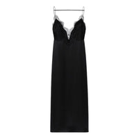 (WMNS) Gucci Silk And Lace Long Dress 'Black' 788104-ZAQWA-1000