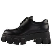 (WMNS) PRADA Monolith Brushed Leather Lace-up Shoes 'Black' 1E255N_B4L_F0002_F_B055