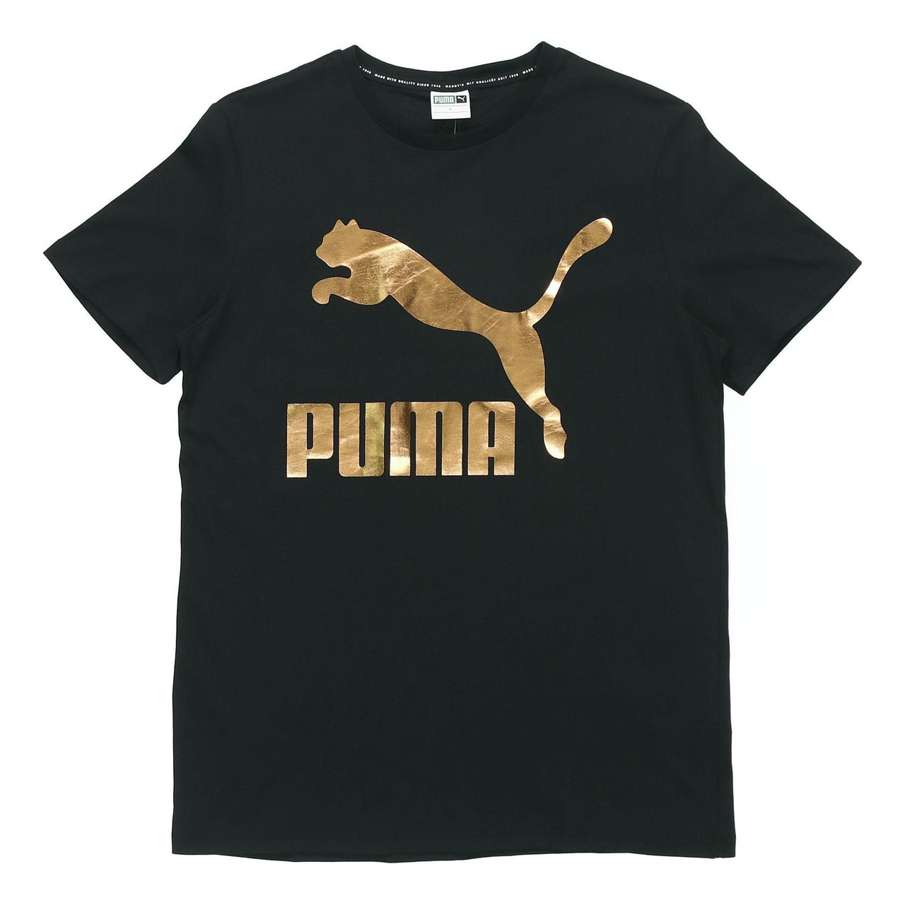 PUMA Logo Printed Short Sleeve TEE Black 579405-81