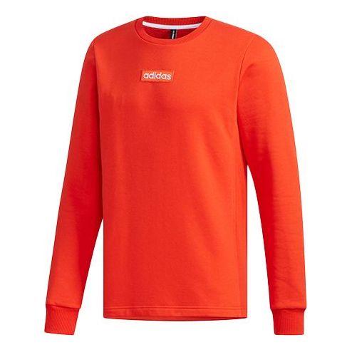 adidas neo M C+ SW Round Neck Fleece Lined Long Sleeves Pink Red Fluorescence EI4707