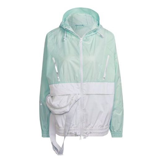 (WMNS) adidas Sports Hooded Zipper Frozen Green Jacket HD9129