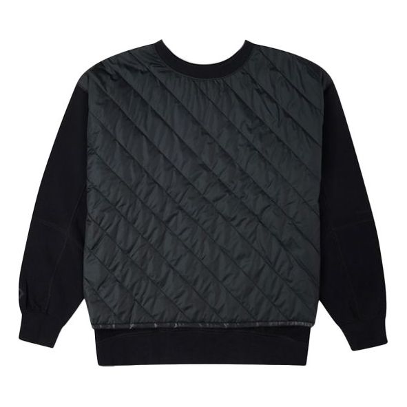 Converse Retro Splicing Reversible Round Neck Pullover Couple Style Black 10022373-A01