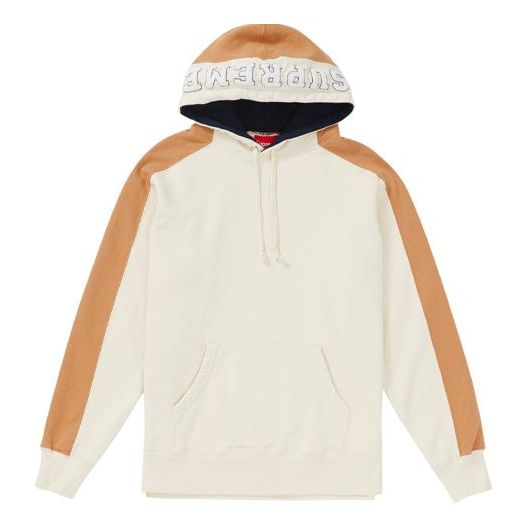Supreme FW18 Paneled Hooded Sweatshirt Natural SUP-FW18-774