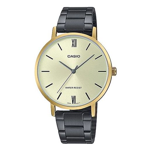 Casio Dress Classic Analog Watch 'Black White Gold' LTP-VT01GB-9B