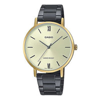 Casio Dress Classic Analog Watch 'Black White Gold' LTP-VT01GB-9B