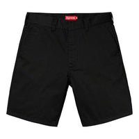 Supreme SS19 Work Short Cargo Shorts Unisex Black SUP-SS19-10119
