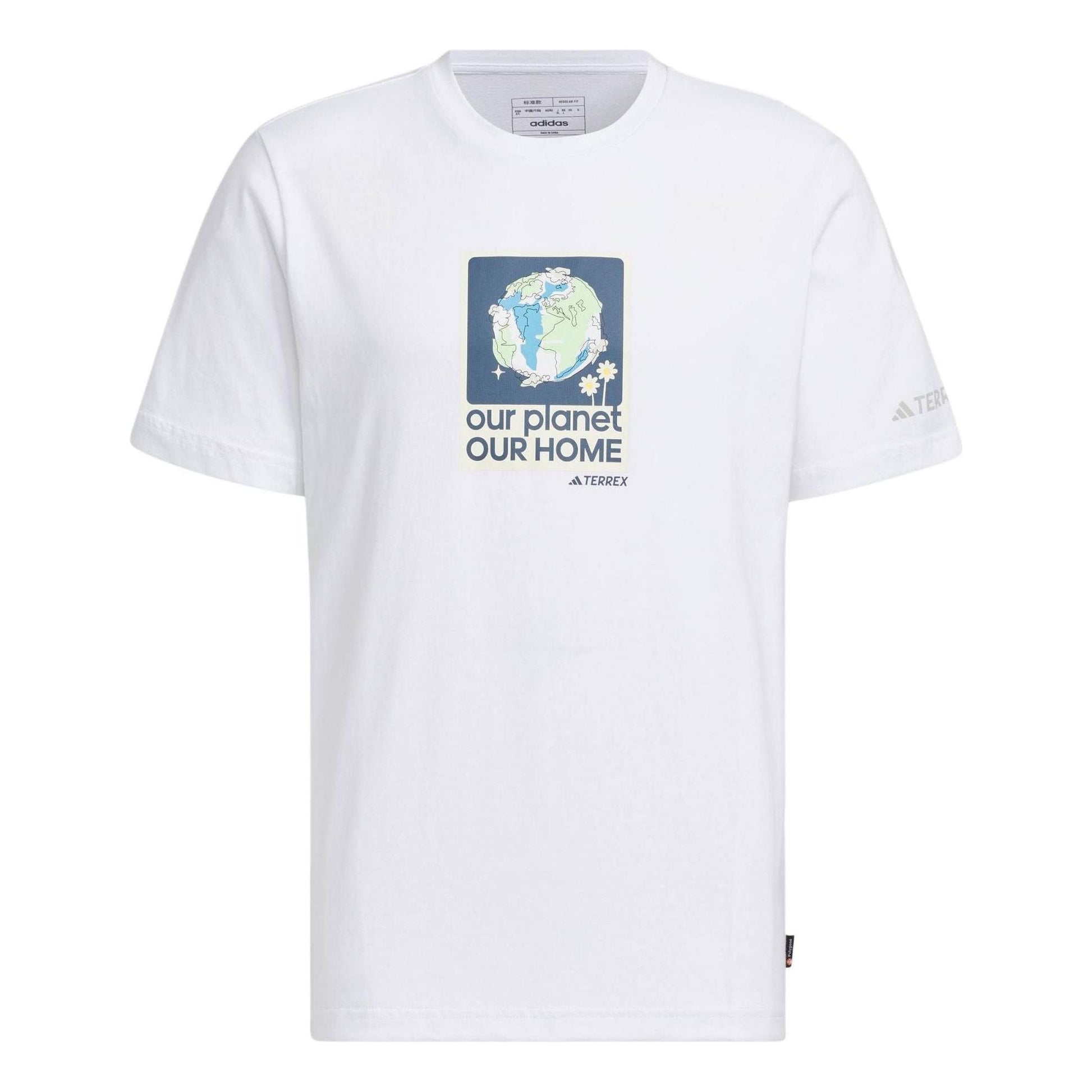 adidas Polygiene T-Shirt Asia Sizing 'White Teal' IW7644