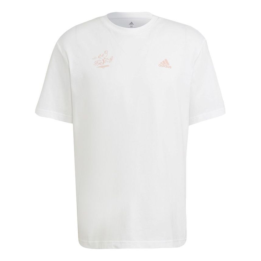 adidas Sig Gfx 1 Sports Running Short Sleeve Men's White GV1349