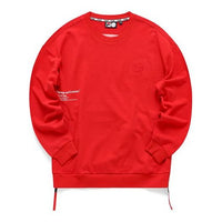 FILA Embroidered Letter Crew Neck Sweatshirt Red T11M111214F-RD