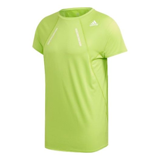 adidas HEAT.RDY TEE M Running Sports Short Sleeve Yellow FK0740