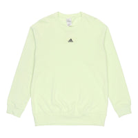 Men's adidas Fv Swt Cotton Sports Round Neck Pullover Acid Green HE4352