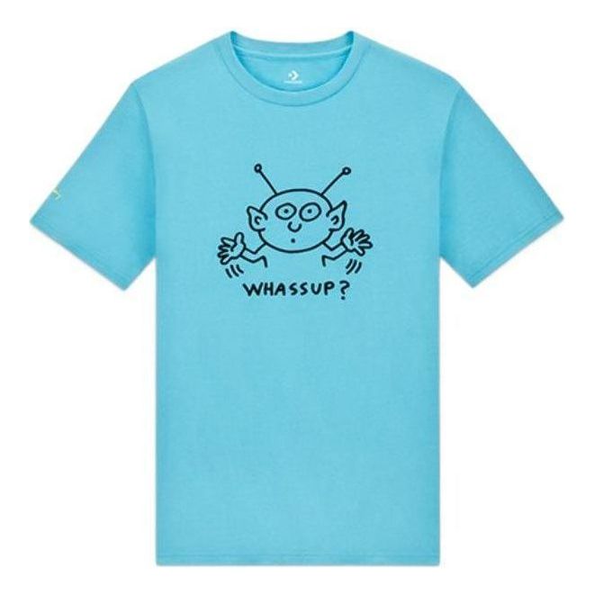 Converse x Keith Haring Alien T-Shirt Asia Sizing 'Haring Blue' 10025063-A01