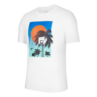 Nike Dri-fit Quick Dry Printing Short Sleeve White CV4823-100